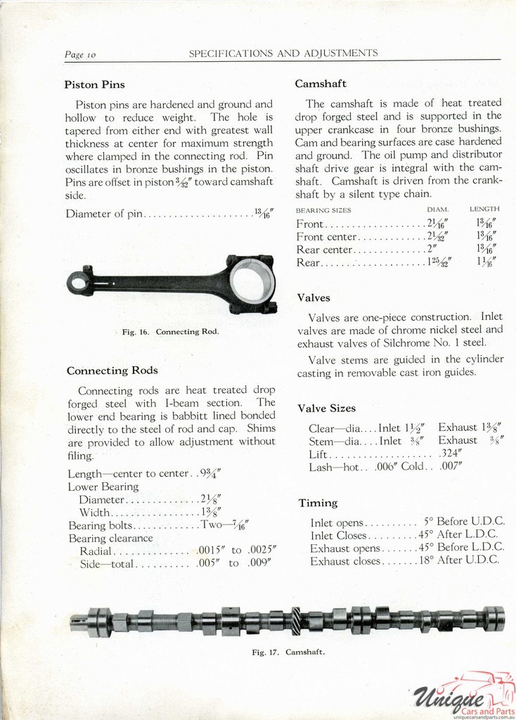 1930 Buick Marquette Specifications Booklet Page 50